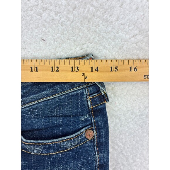 True Religion Kate Low Rise Cropped Jeans Women’s Blue W26 Made in USA Y2K Denim - Picture 5 of 12